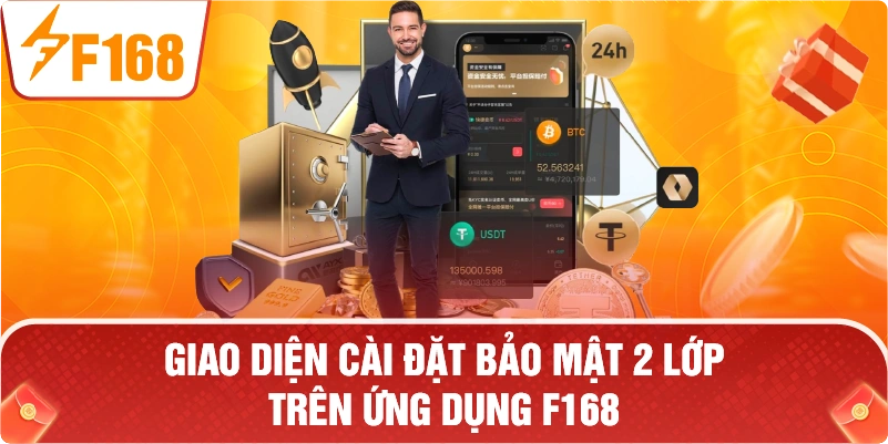 Giao diện cài đặt bảo mật 2 lớp trên ứng dụng F168